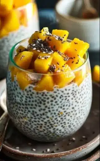Pudding Chia au Lait de Coco et Mangue
