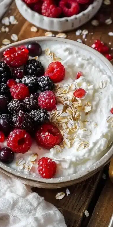 Recette de fromage cottage aux fruits rouges