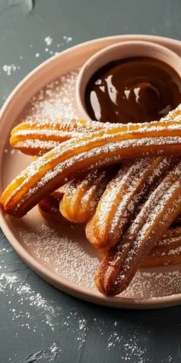 Recette de churros légers cuits au Airfryer, facile à réaliser.