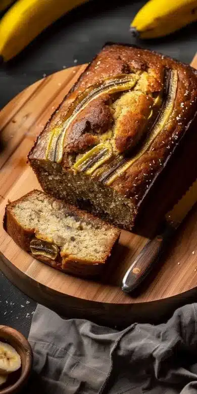 Cake à la banane cuit au airfryer, délicieux et facile à préparer.