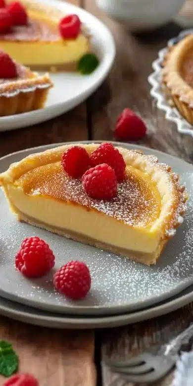 Flan pâtissier cuit à l'airfryer, dessert savoureux et facile.