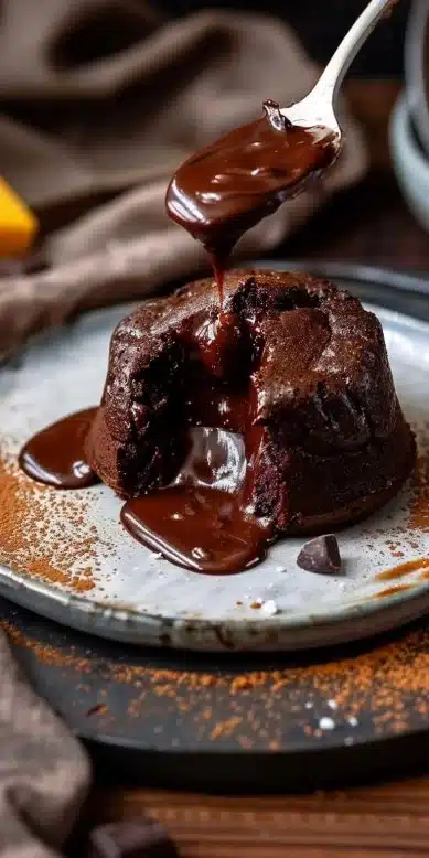 Recette de fondant au chocolat cuit à l'airfryer, dessert irrésistible et fondant.