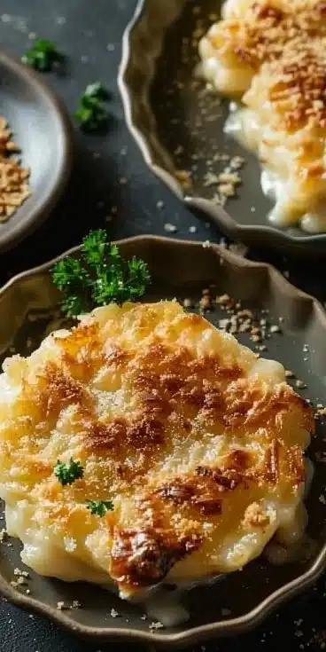 Gratin dauphinois préparé dans un Airfryer, plat savoureux et facile à réaliser.