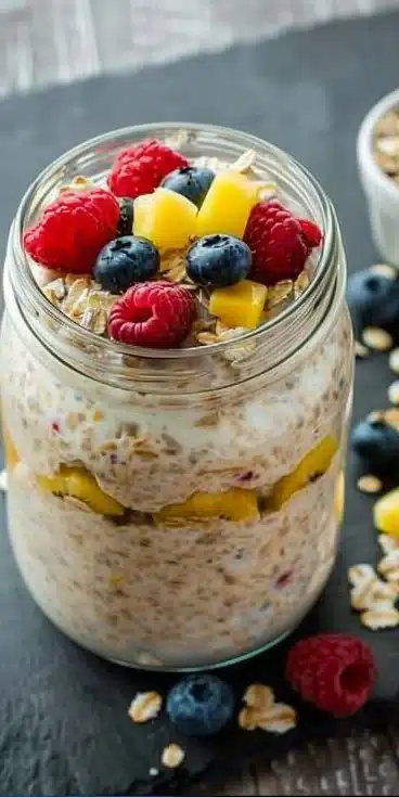 Recette Overnight Oats au Fromage Blanc facile et rapide