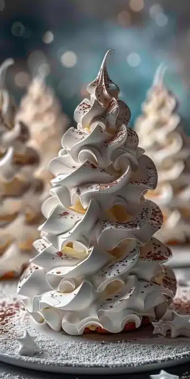 Sapins de Noël en Meringue : Recette Facile et Festive