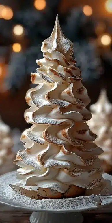 Sapins de Noël en Meringue : Recette Facile et Festive