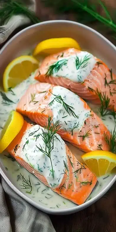 Saumon sauce yaourt aneth