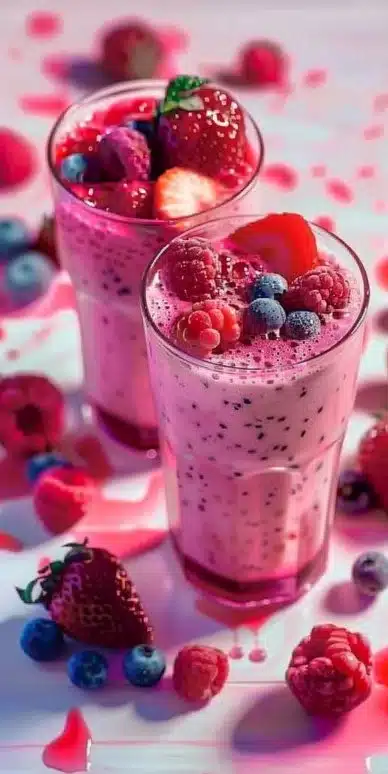 Smoothie aux fruits rouges
