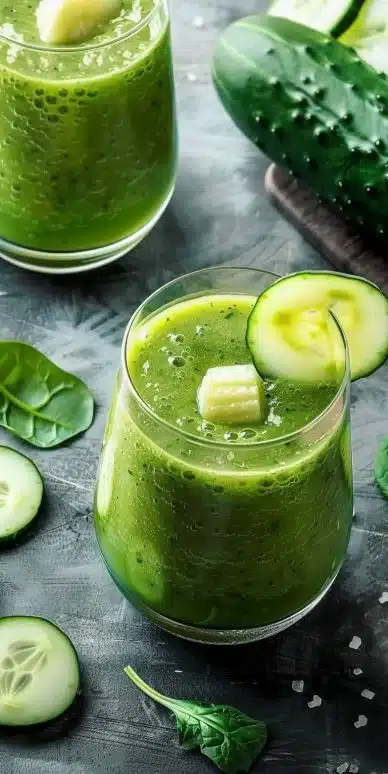 Smoothie Détox Épinards Concombre riche en nutriments et bienfaits pour la santé