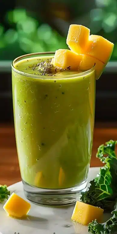 Smoothie vert au kale et à la mangue