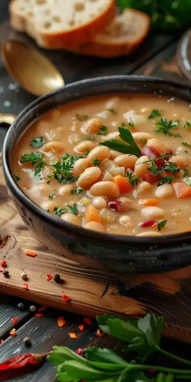 Soupe crémeuse aux haricots