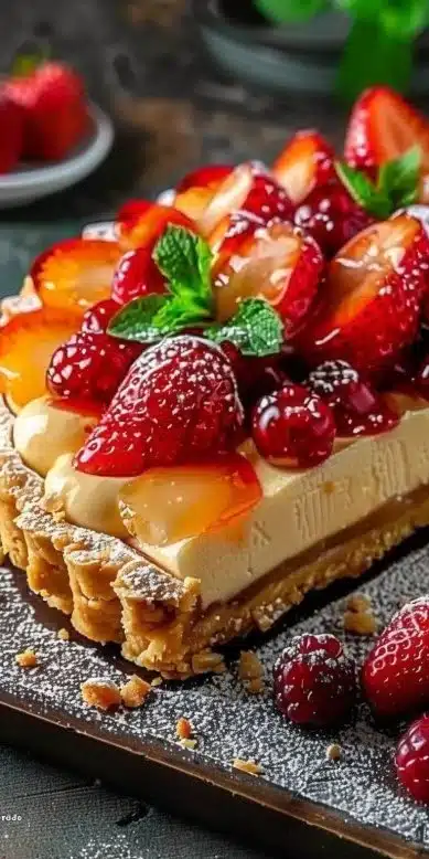 Tarte paradis sans cuisson, dessert exotique et léger pour les chaudes journées d'été