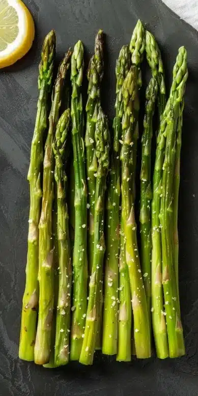 Recette d'asperges croustillantes cuites dans l'Airfryer.