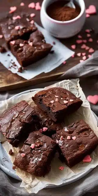 Brownies au chocolat pour la Saint-Valentin