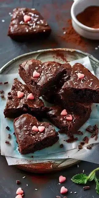 Brownies au chocolat pour la Saint-Valentin