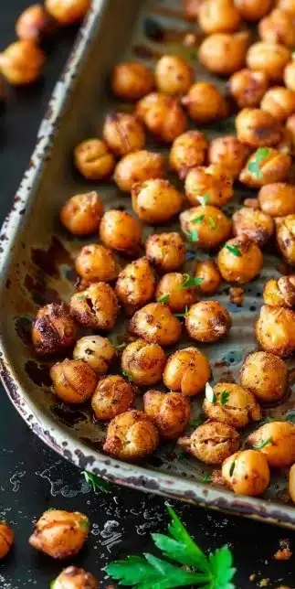 Crispy chickpeas in the air fryer