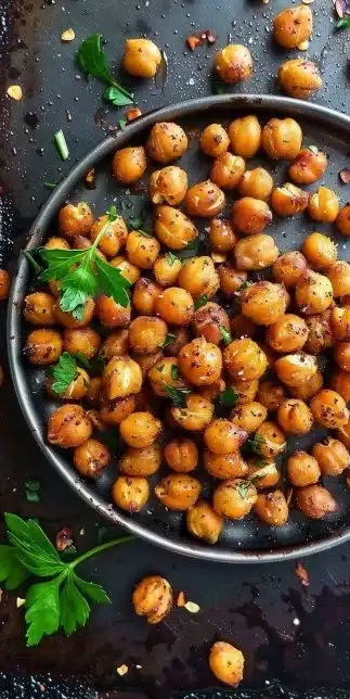 Crispy chickpeas in the air fryer