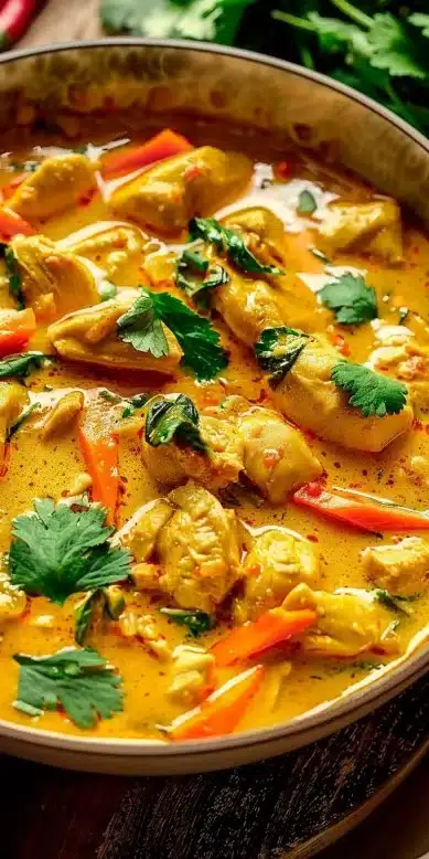 Curry de Poulet au Lait de Coco Léger