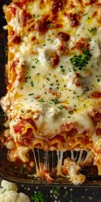 Lasagne cuite dans un air fryer, délicieuse et rapide à préparer