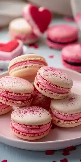 Macarons en forme de cœur