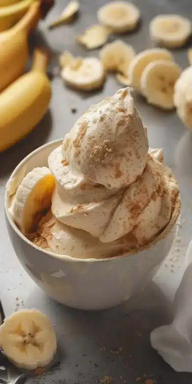Nice Cream à la Banane - dessert glacé léger et sain à base de bananes.