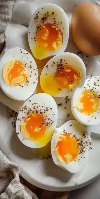 Préparation d'œufs durs à l'air fryer, cuits à la perfection.