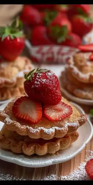 Pâtisseries aux fraises