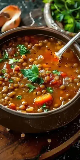 Soupe de lentilles marocaine