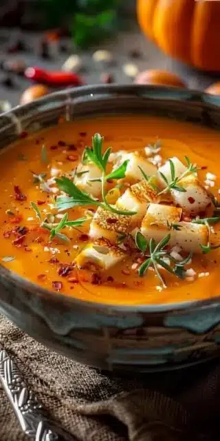 Soupe de Potiron et Châtaignes Facile et Délicieuse