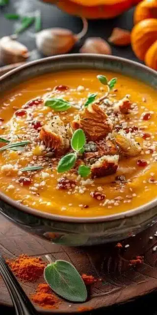 Soupe de Potiron et Châtaignes Facile et Délicieuse