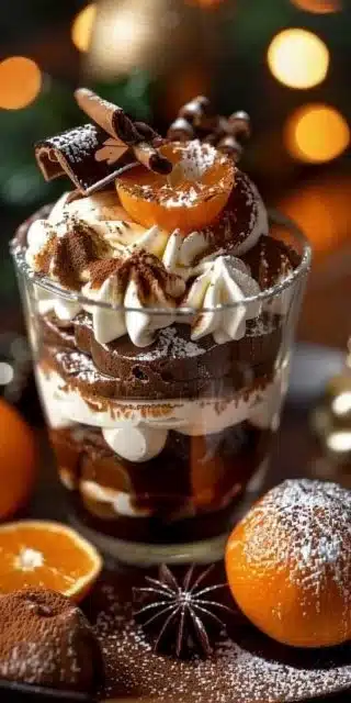 Tiramisu au chocolat et clémentine de Noël